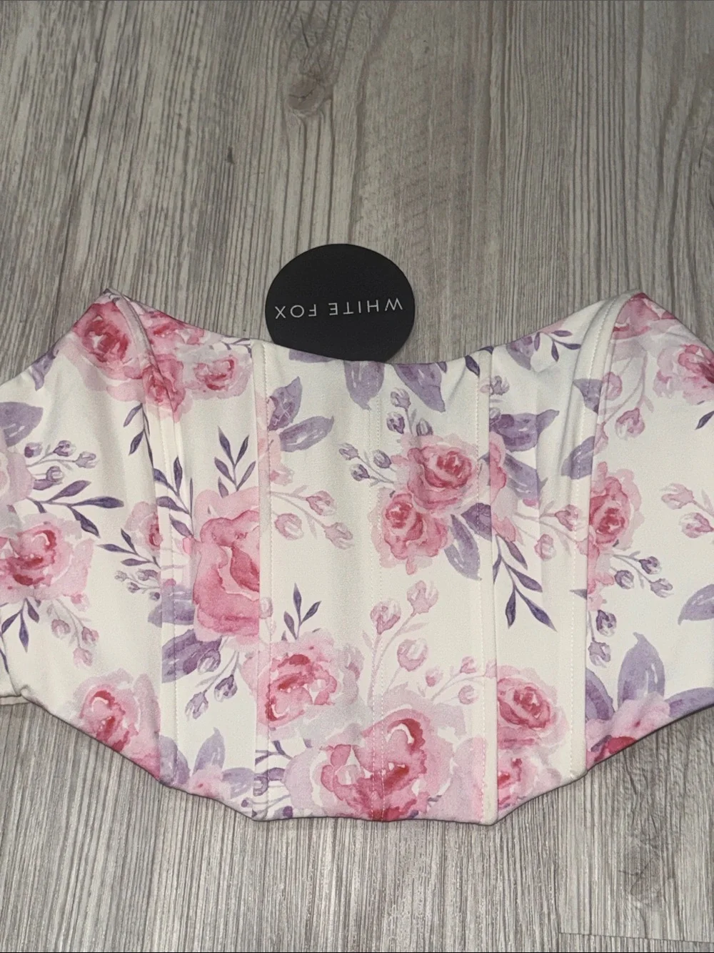 White Fox Boutique Pink & Purple Floral Bustier Hair Accessory